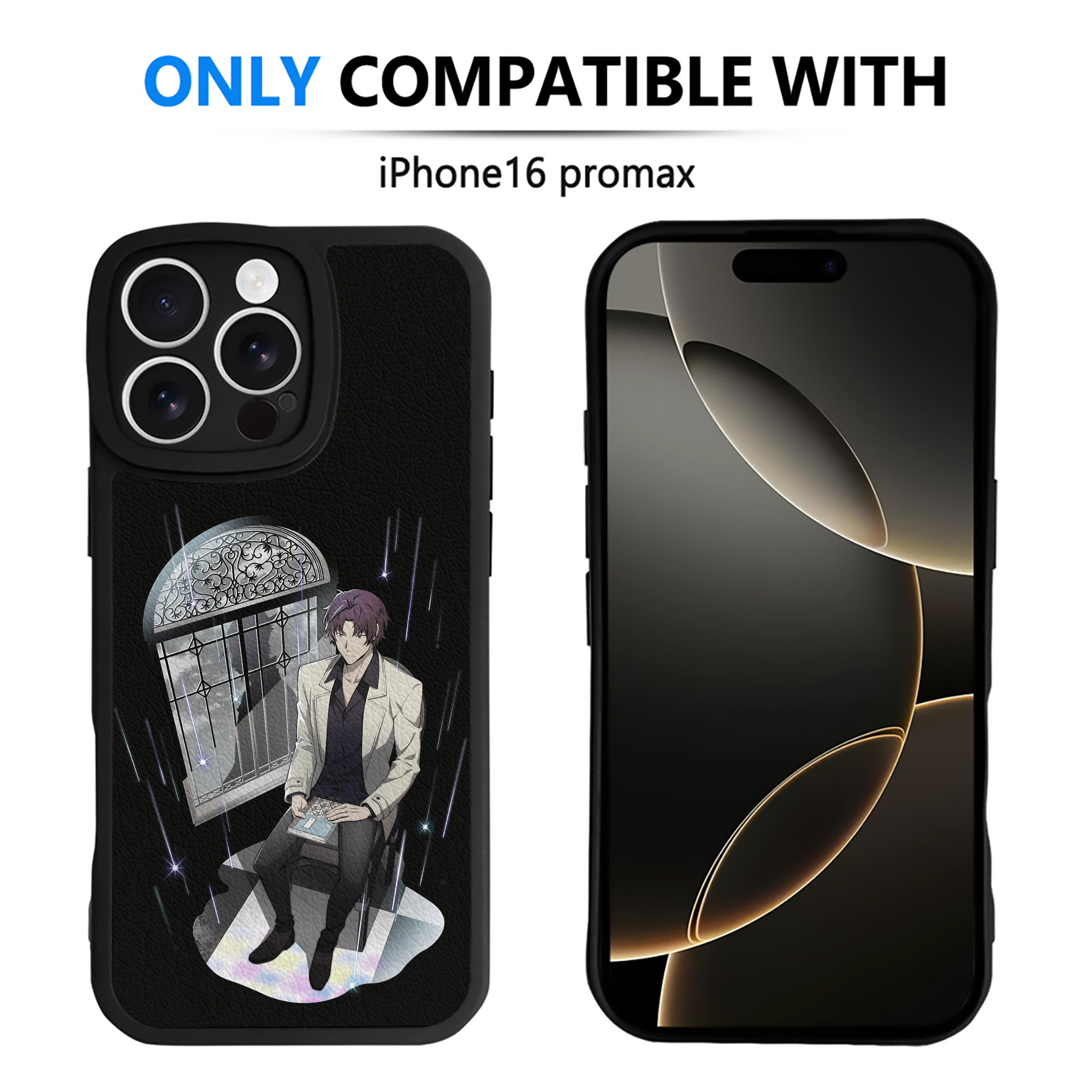（画像用） 文豪ストレイドッグス Bungo Stray Dogs 【iPhone 16シリーズ対応】シリコンスマホケース（レザー調） 材質：シリコン